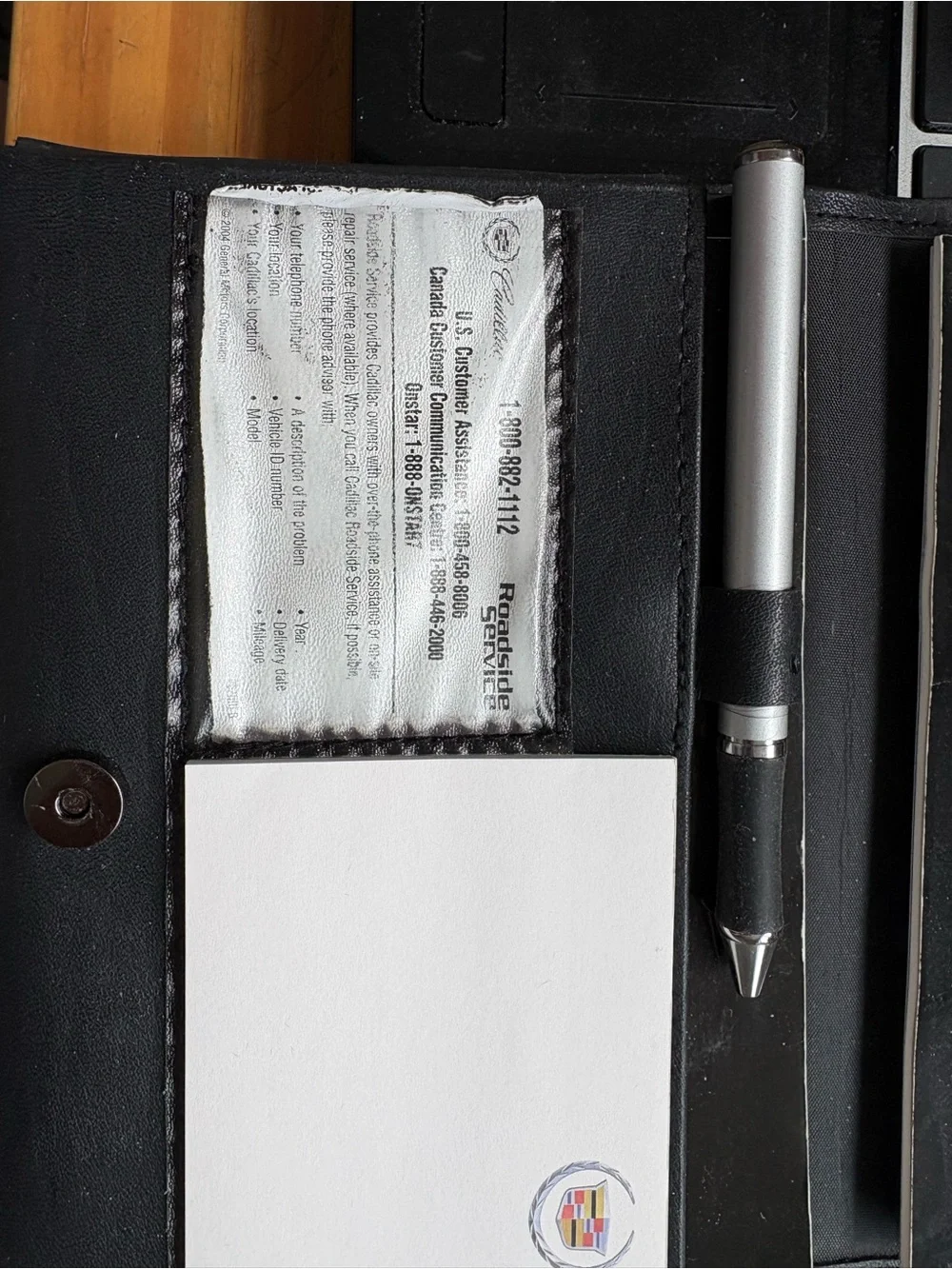 Cadillac 2005 CTS Embossed Leather Document Folio with Cadillac owners Manuals